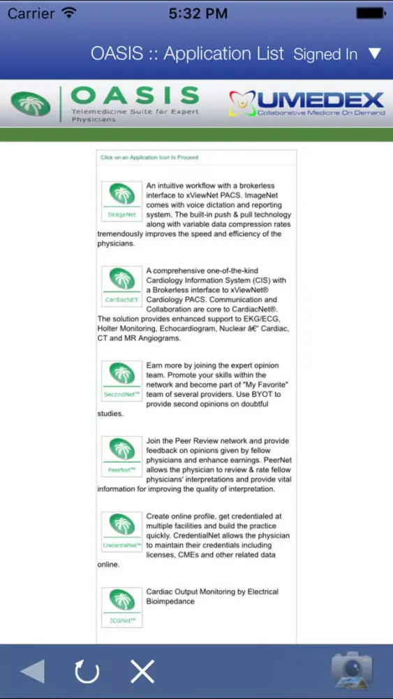 UMEDEX OASIS Telemedicine Suite স্ক্রিনশট