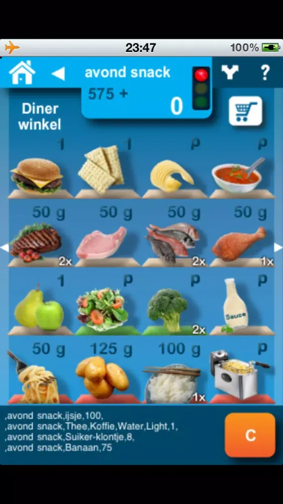 Capturas de tela do UControl Gewicht A