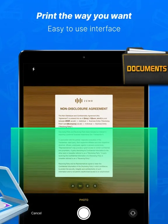 Tangkapan layar Print and Scan Documents iPad 