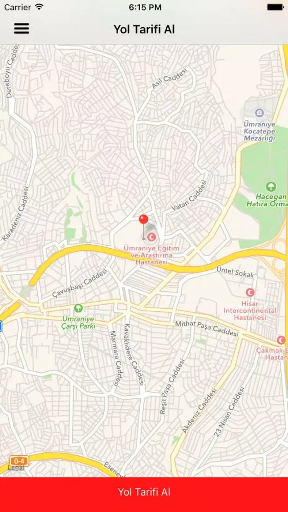 Tangkapan layar Ümraniye Eğitim ve Araştırma Hastanesi