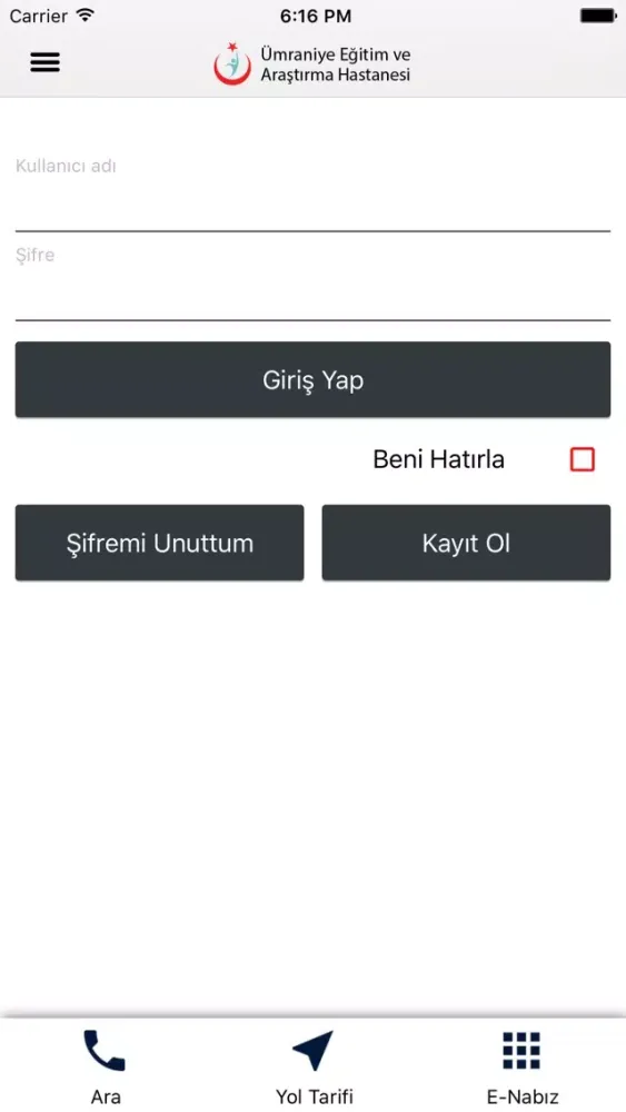 Tangkapan layar Ümraniye Eğitim ve Araştırma Hastanesi