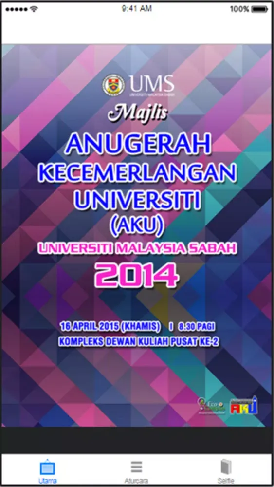 Capturas de pantalla de Anugerah Kecemerlangan Universiti, UMS