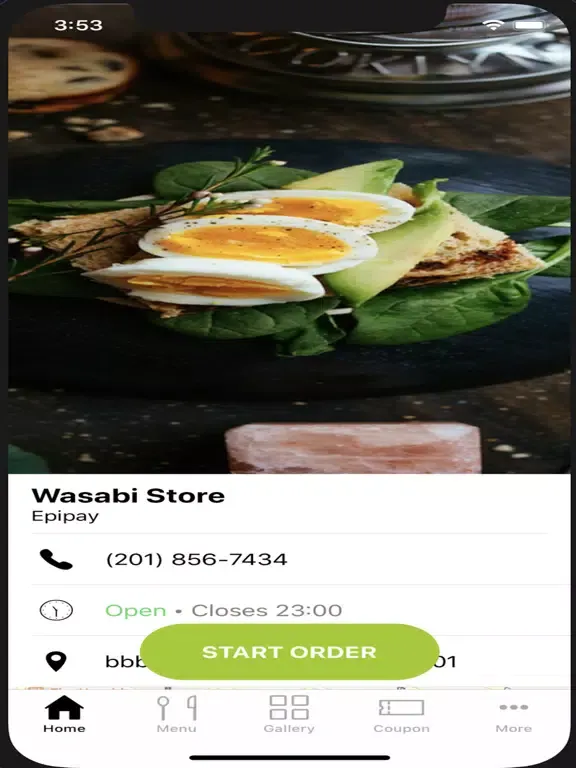 Ảnh chụp màn hình của Wasabi Cafe iPad 