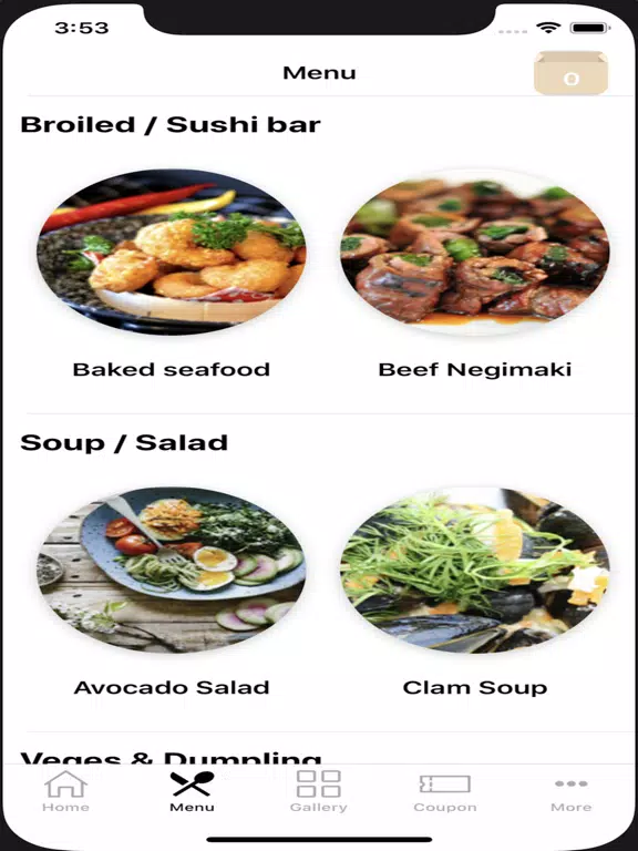 Wasabi Cafe iPad  Screenshots