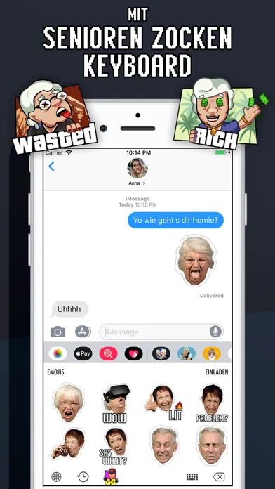 Tangkapan layar Senioren Zocken Emojis App