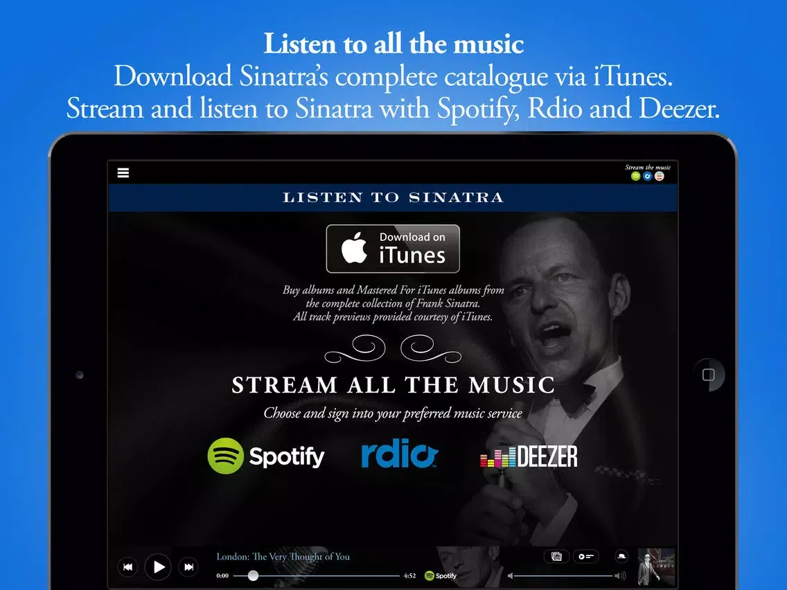 Frank Sinatra 100 iPad  سکرین شاٹس