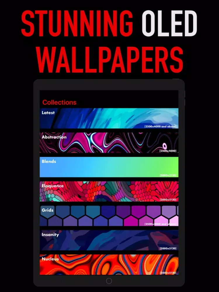 Captures d'écran de OLED Wallpapers iPad 