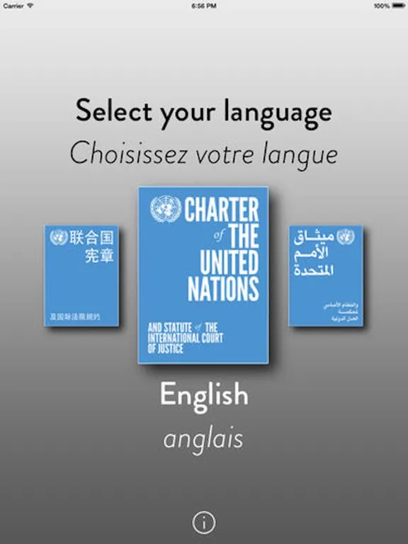 Tangkapan layar Charter of the United Nations [UN] iPad 
