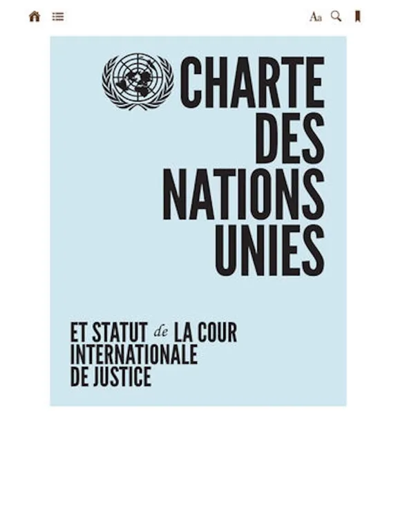 Tangkapan layar Charter of the United Nations [UN] iPad 