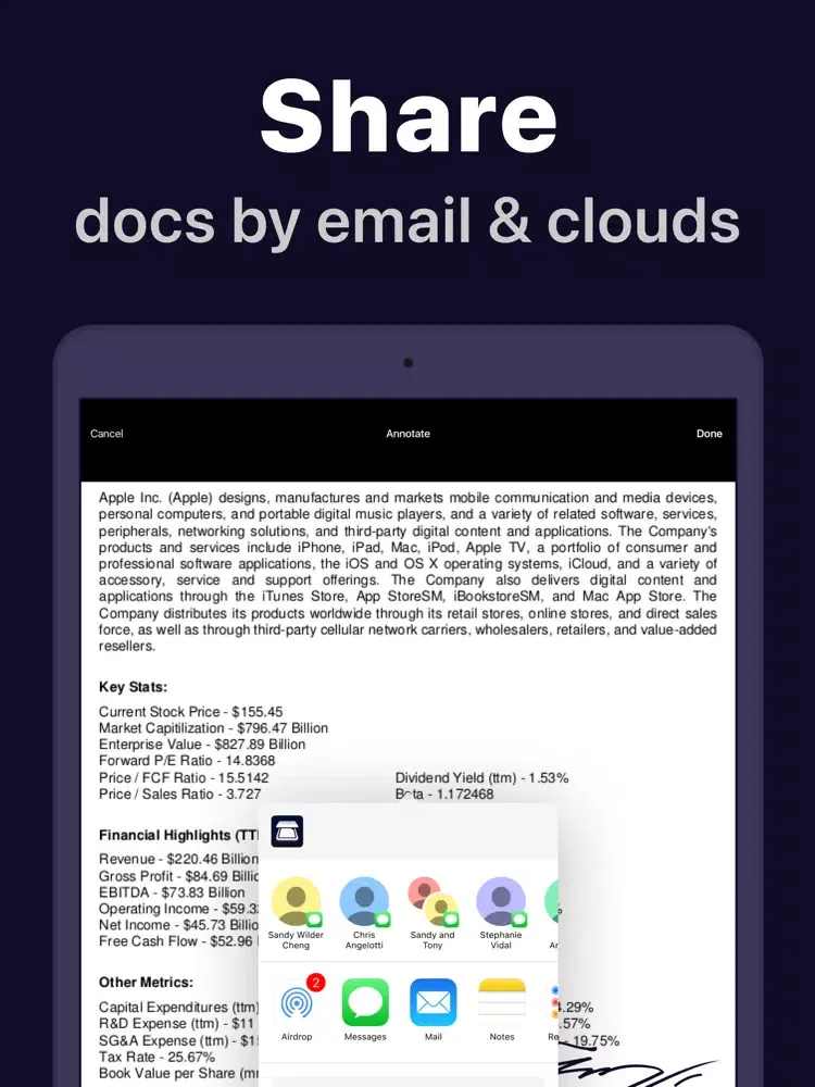 Scanner App: Docs Scan & Sign iPad  سکرین شاٹس