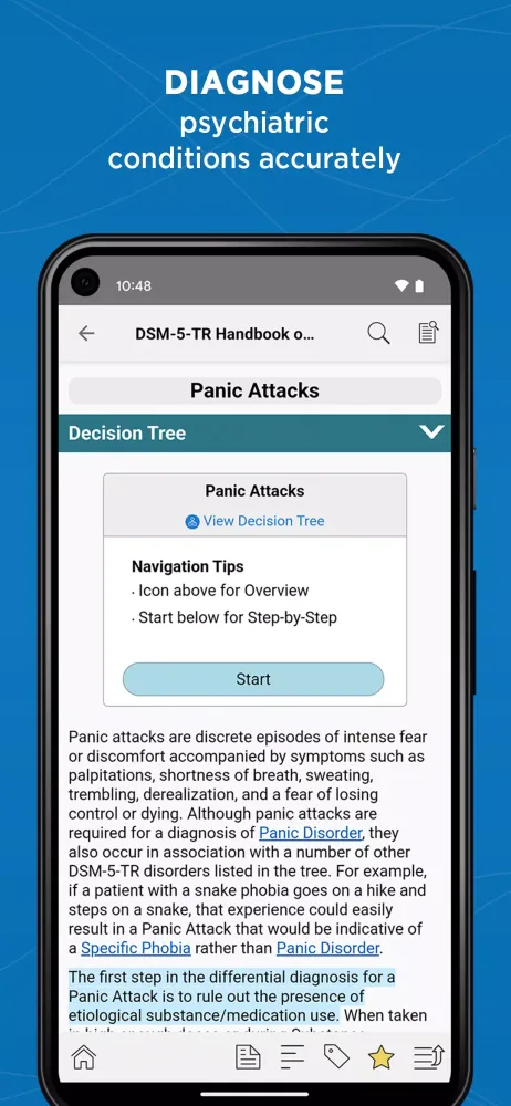 Captures d'écran de DSM-5-TR Differential Dx