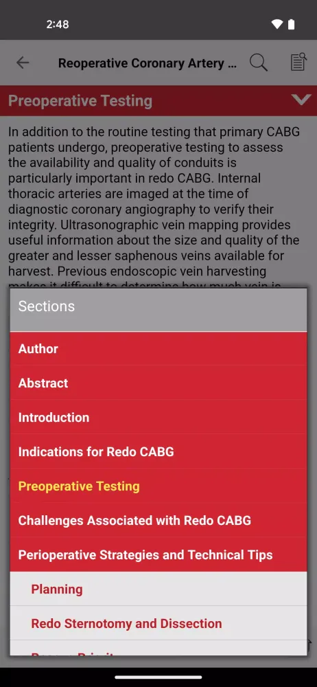 STS Cardiothoracic Surgery Screenshots