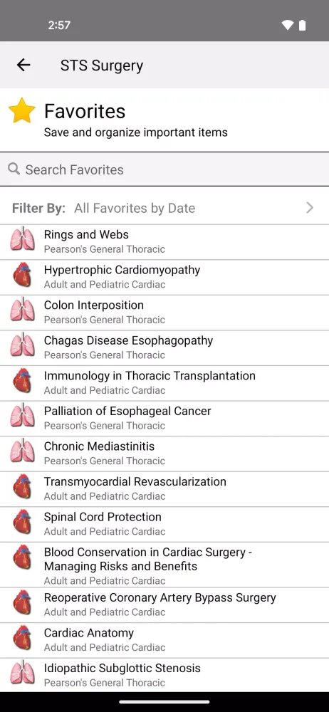STS Cardiothoracic Surgery Screenshots