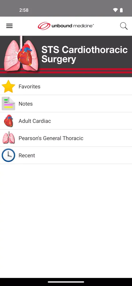 STS Cardiothoracic Surgery Screenshots