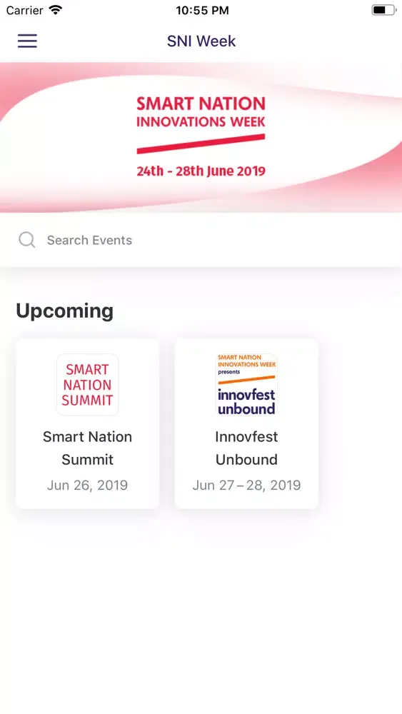 Screenshot di Smart Nation Innovations Week