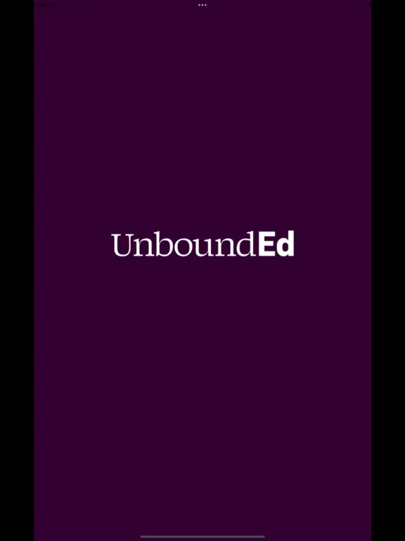 Tangkapan layar UnboundEd Event Hub iPad 