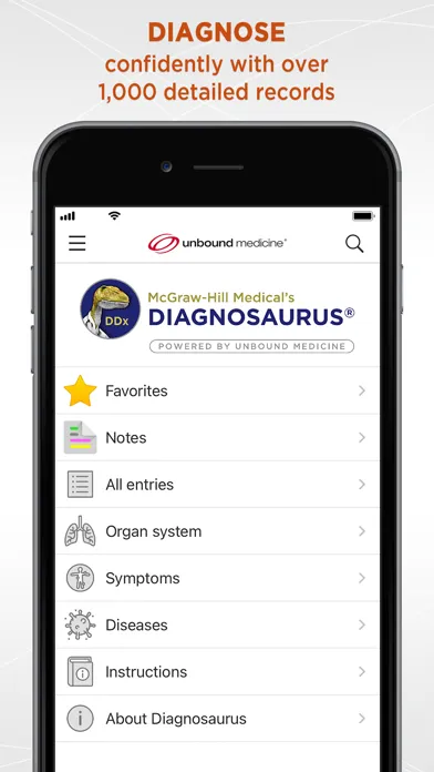 Capturas de pantalla de Diagnosaurus® DDx