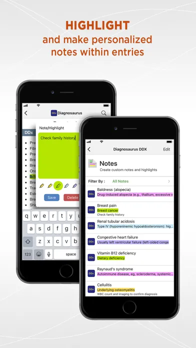 Capturas de pantalla de Diagnosaurus® DDx