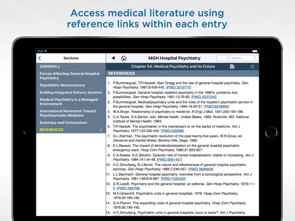 ภาพหน้าจอของ Hospital Psychiatry Handbook iPad 