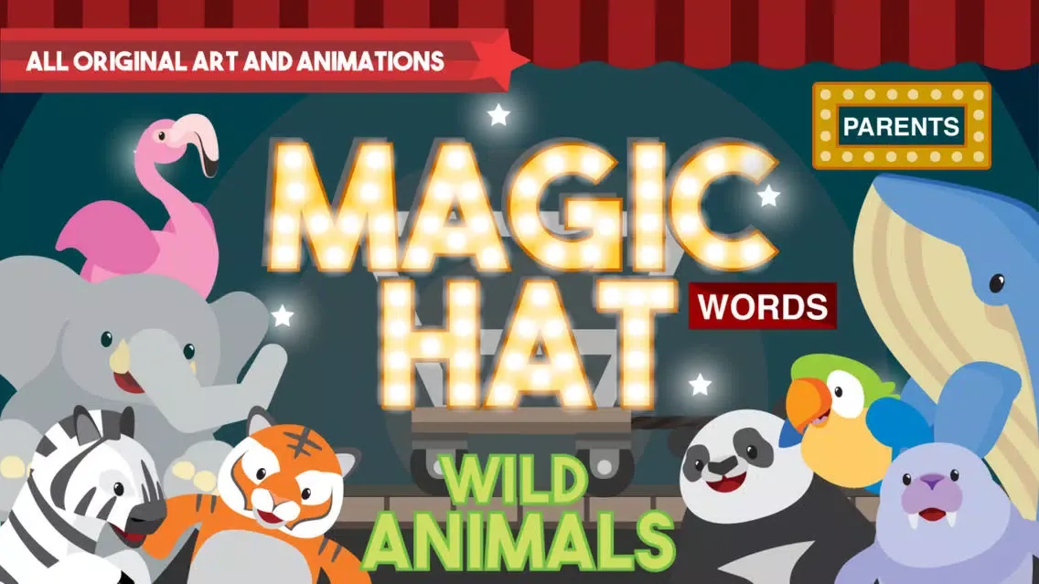 Magic Hat: Wild Animals Lite - Playing and Learning with Words and Sounds 스크린샷
