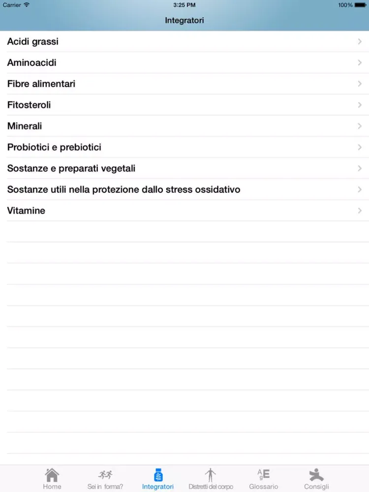 Captures d'écran de Integratori iPad 
