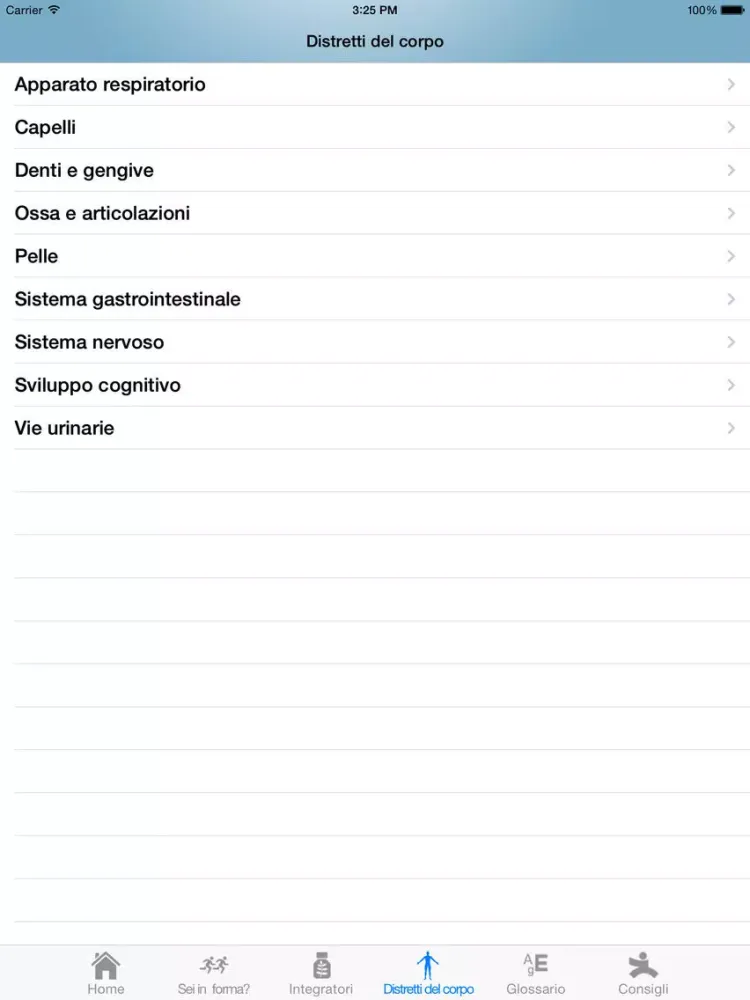 Captures d'écran de Integratori iPad 