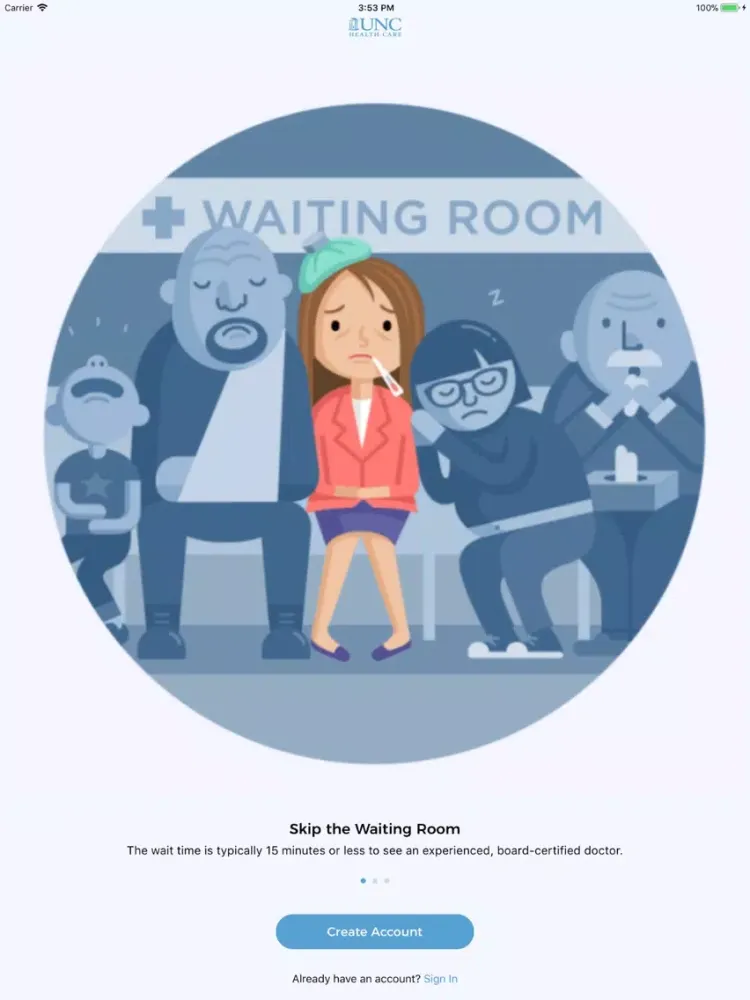 ภาพหน้าจอของ UNC Urgent Care 24/7 iPad 