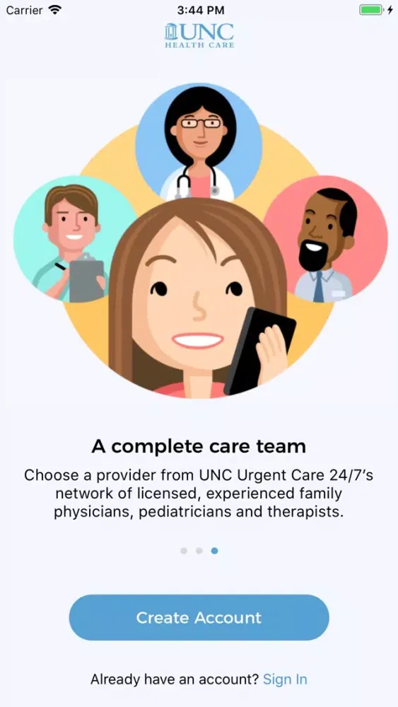 ภาพหน้าจอของ UNC Urgent Care 24/7