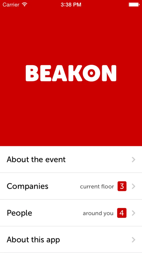 Beakon, real-time and location-based relevance Screenshots