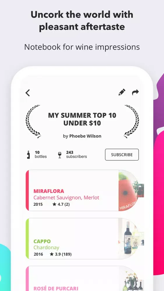 Capturas de pantalla de Uncrk: Taste a wine like a Pro