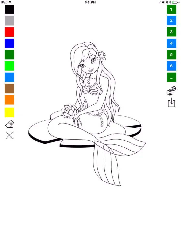Ảnh chụp màn hình của Underwater Coloring Book for Kids: Color and Draw a Mermaid, Sea Horse, Turtle and more iPad 