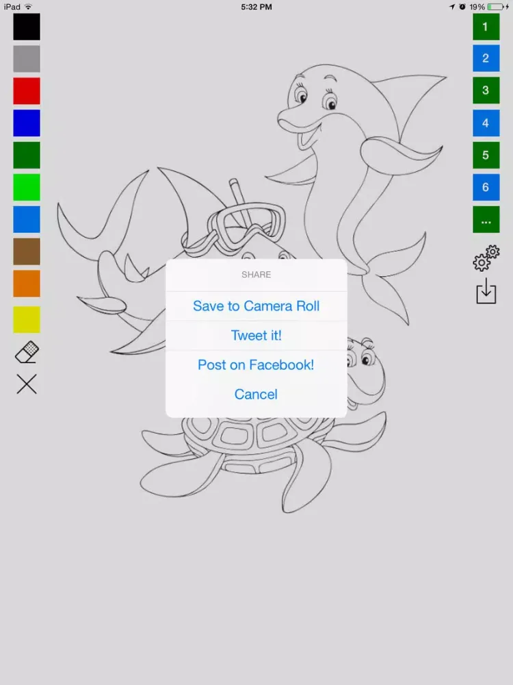 Ảnh chụp màn hình của Underwater Coloring Book for Kids: Color and Draw a Mermaid, Sea Horse, Turtle and more iPad 