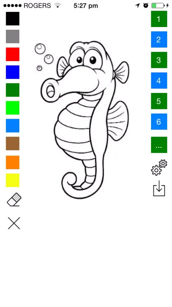 Ảnh chụp màn hình của Underwater Coloring Book for Kids: Color and Draw a Mermaid, Sea Horse, Turtle and more