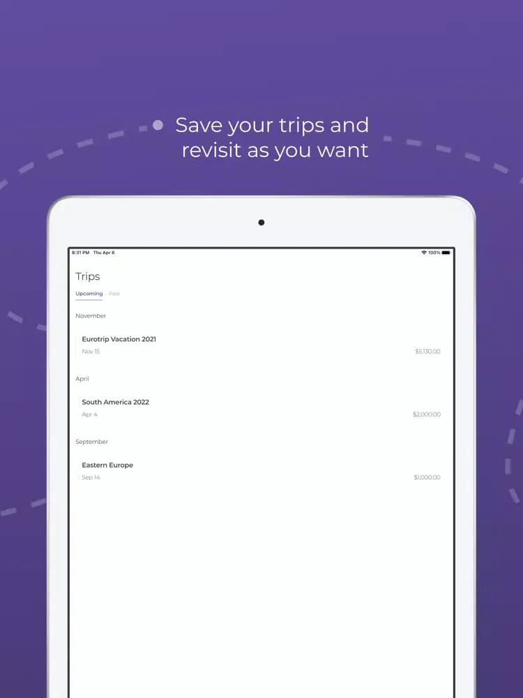 Ảnh chụp màn hình của Neotrip - Itinerary Planner iPad 