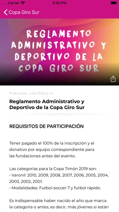 Copa Giro Sur应用截图