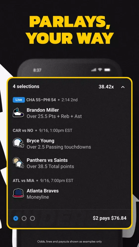 North Carolina UD Sportsbook Screenshots