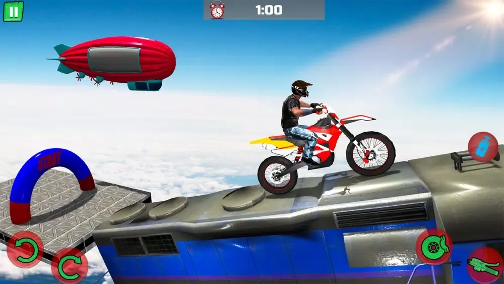 Capturas de tela do Motocross Obstacle Course