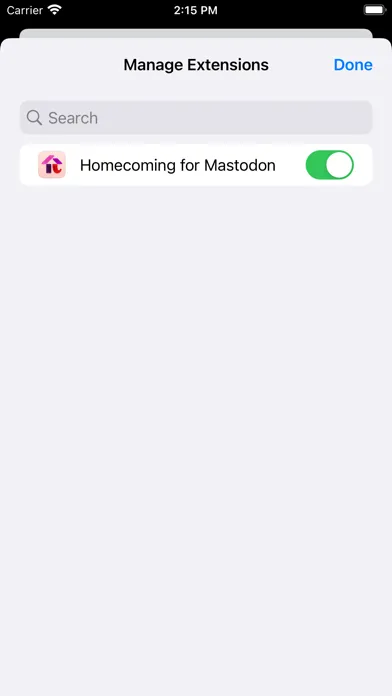 Capturas de tela do Homecoming for Mastodon