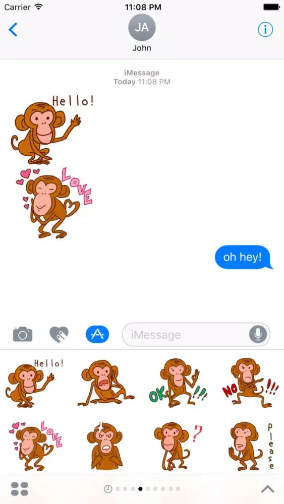 Monkey Business Stickers سکرین شاٹس