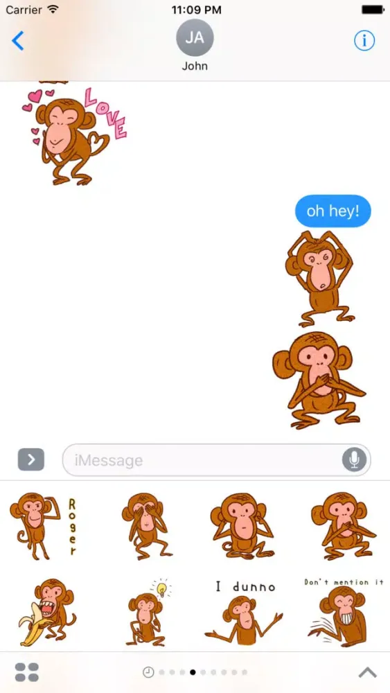 Monkey Business Stickers سکرین شاٹس