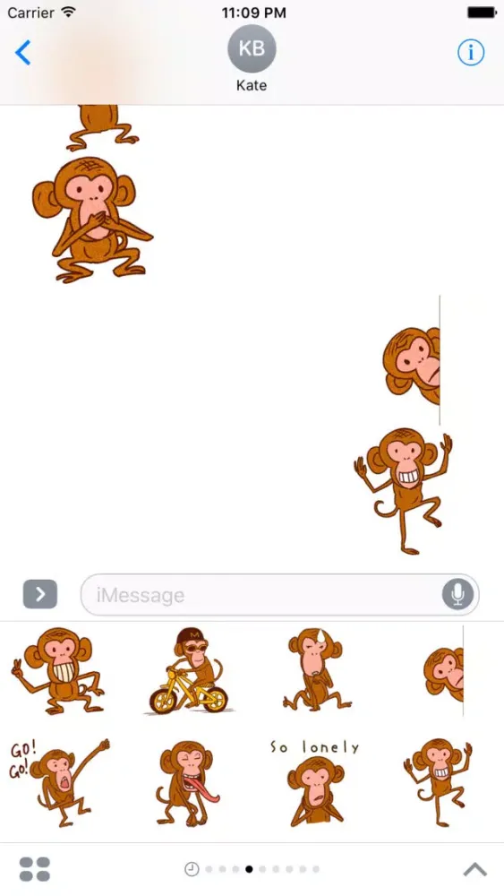 Monkey Business Stickers سکرین شاٹس