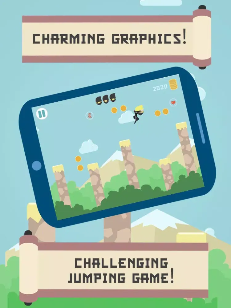 Скриншоты Amazing Ninja Jump Revenge iPad 