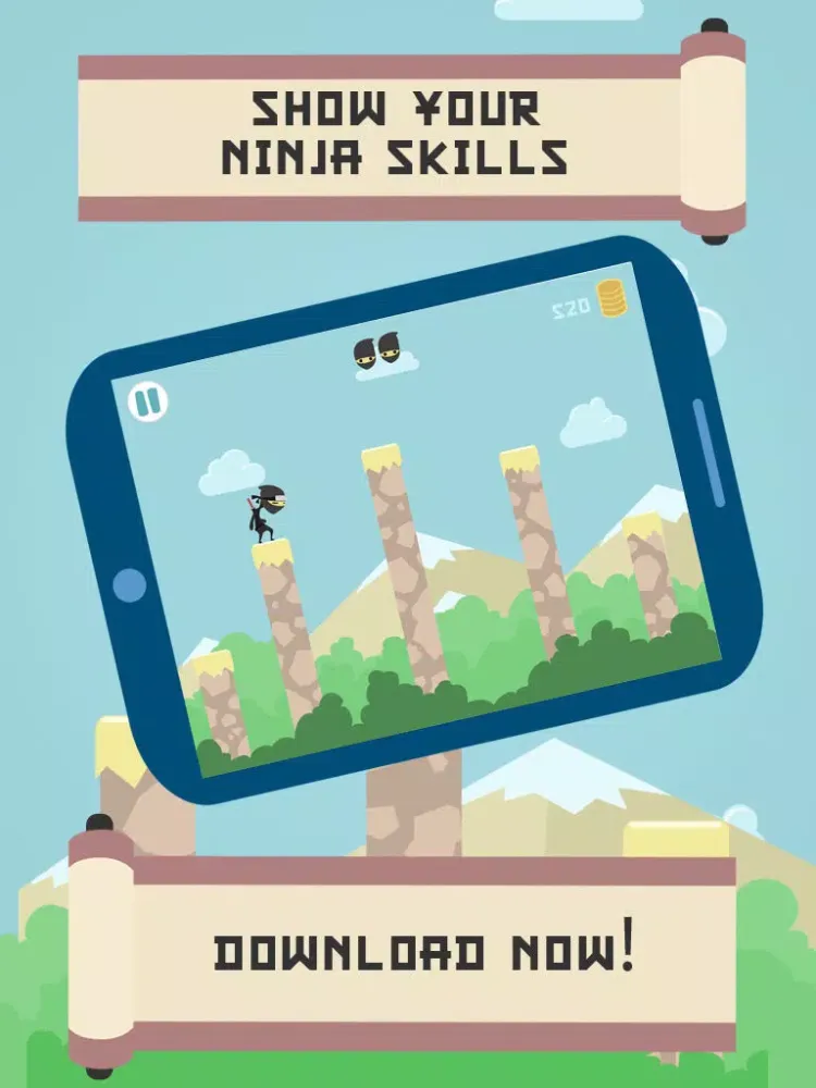 Скриншоты Amazing Ninja Jump Revenge iPad 