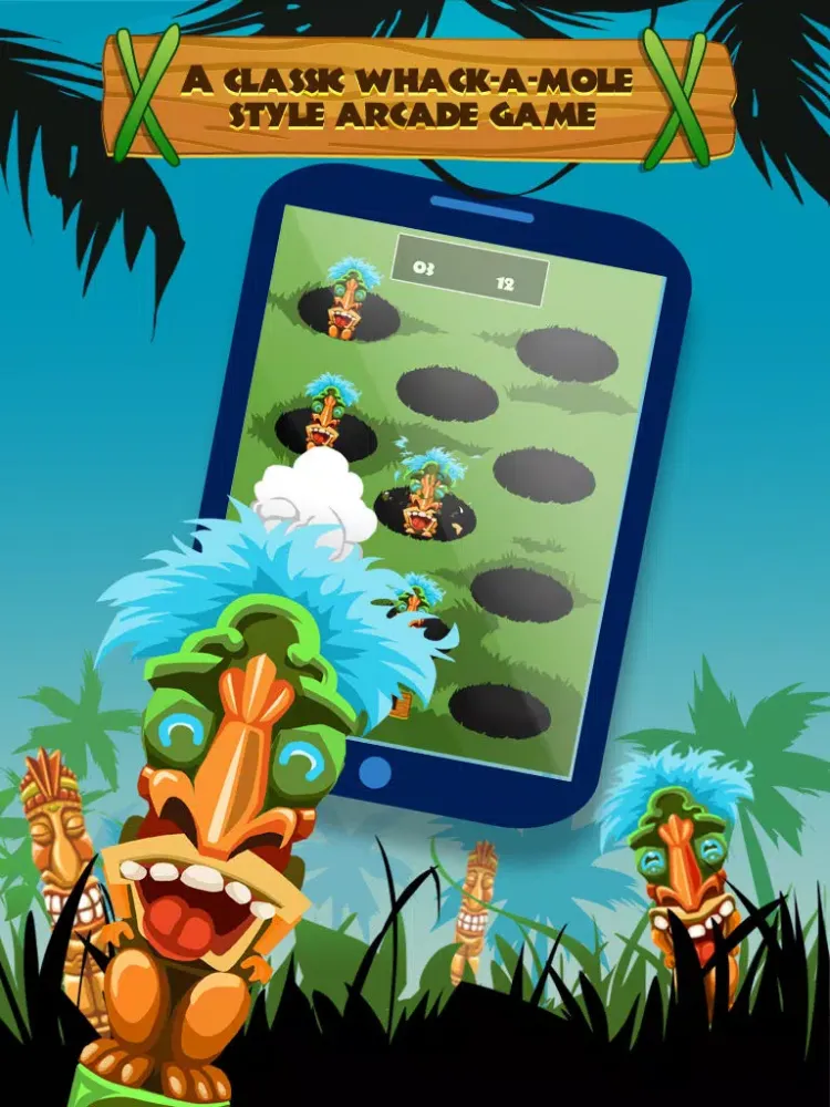 ภาพหน้าจอของ Bash and Smash The Tiki Totem Poles iPad 