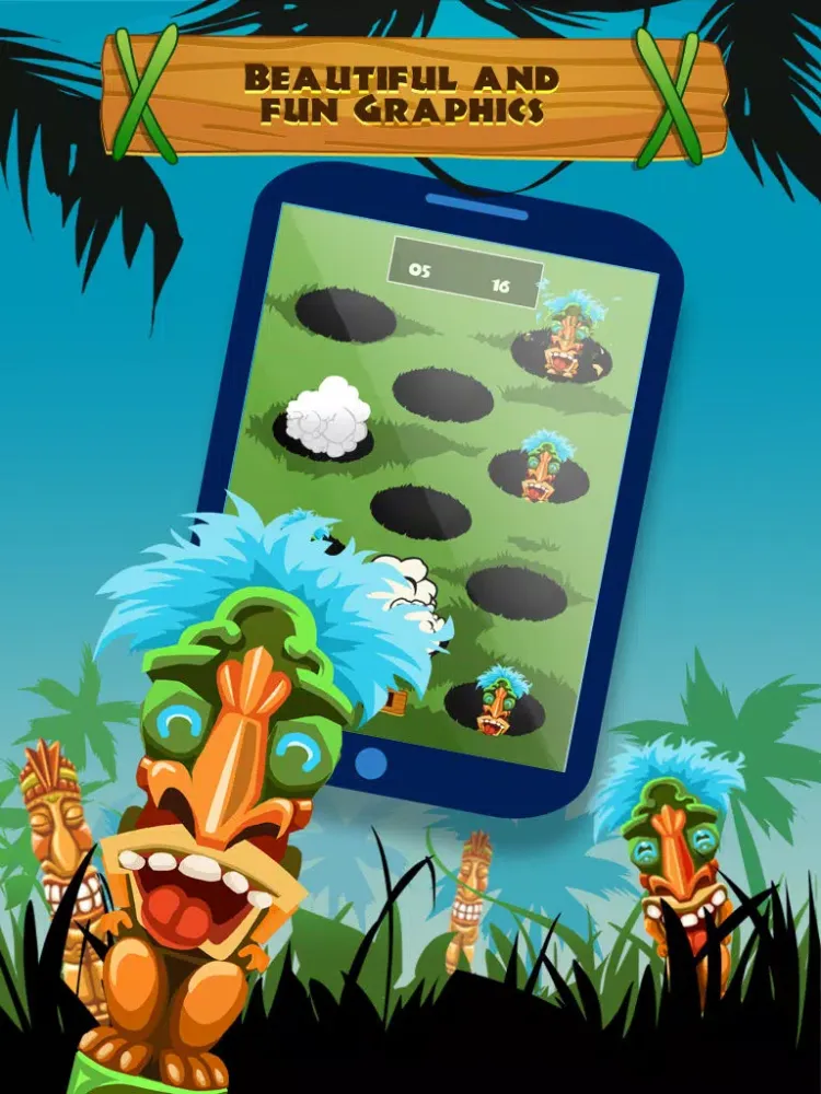 ภาพหน้าจอของ Bash and Smash The Tiki Totem Poles iPad 