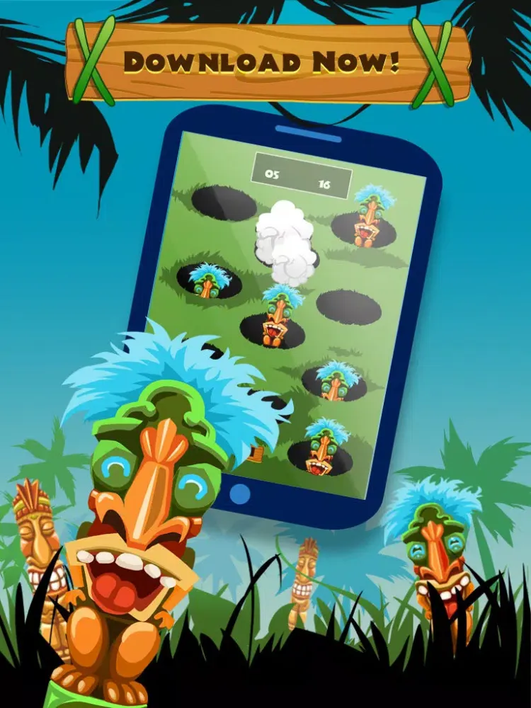 ภาพหน้าจอของ Bash and Smash The Tiki Totem Poles iPad 