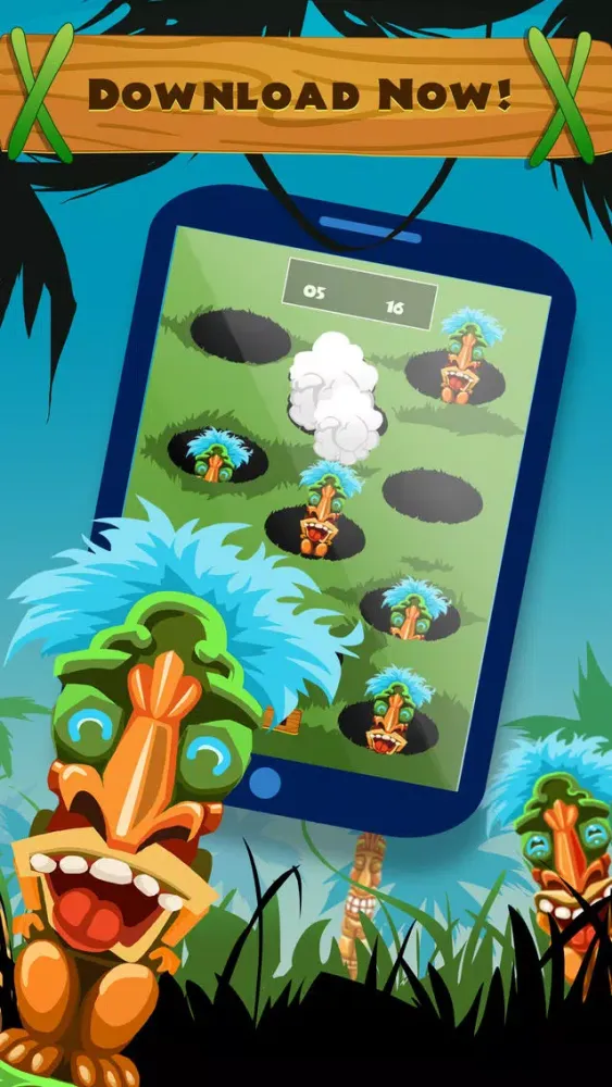 ภาพหน้าจอของ Bash and Smash The Tiki Totem Poles