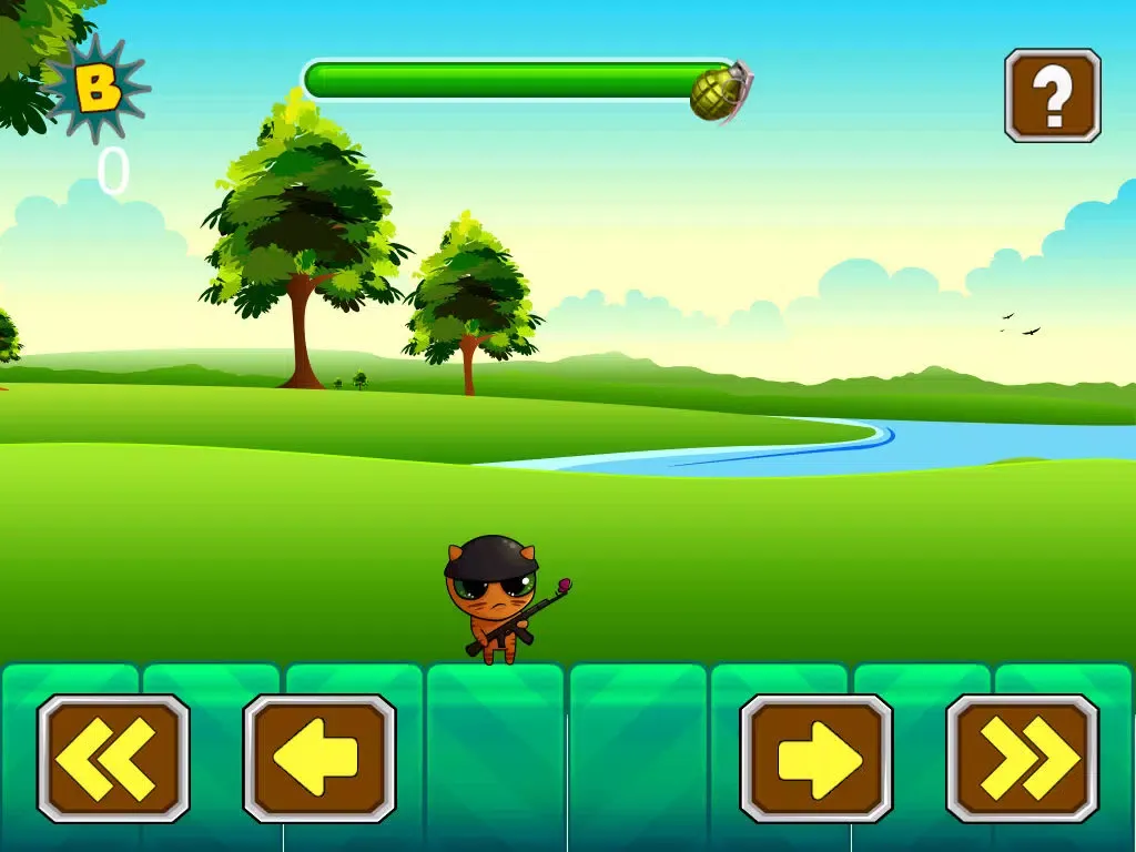 Tangkapan layar Commando Cat: Avoid the Bombs! iPad