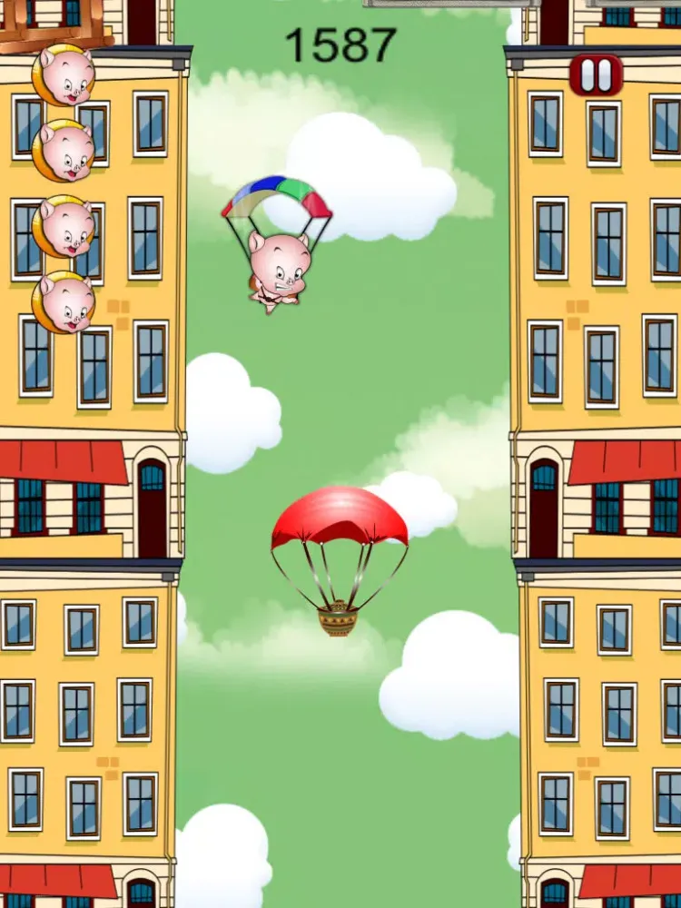 Crazy Parachute Pig Rescue iPad  スクリーンショット