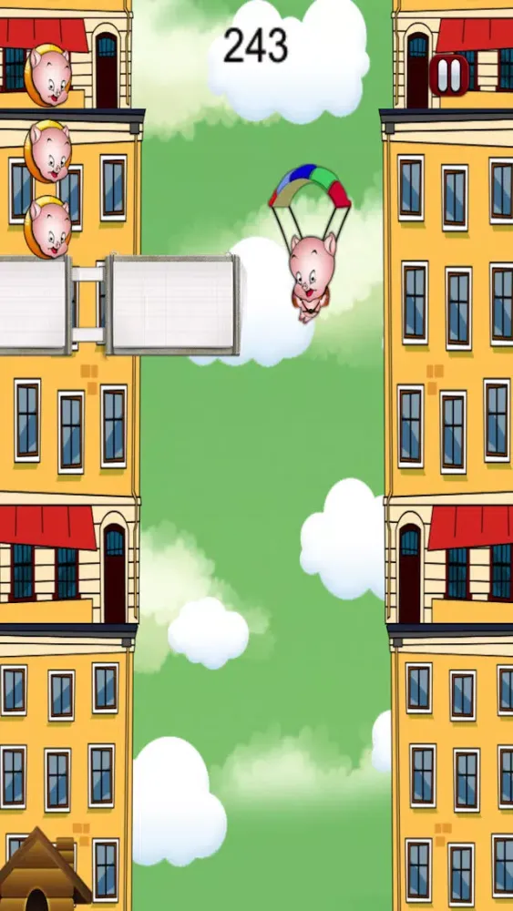 Crazy Parachute Pig Rescue スクリーンショット